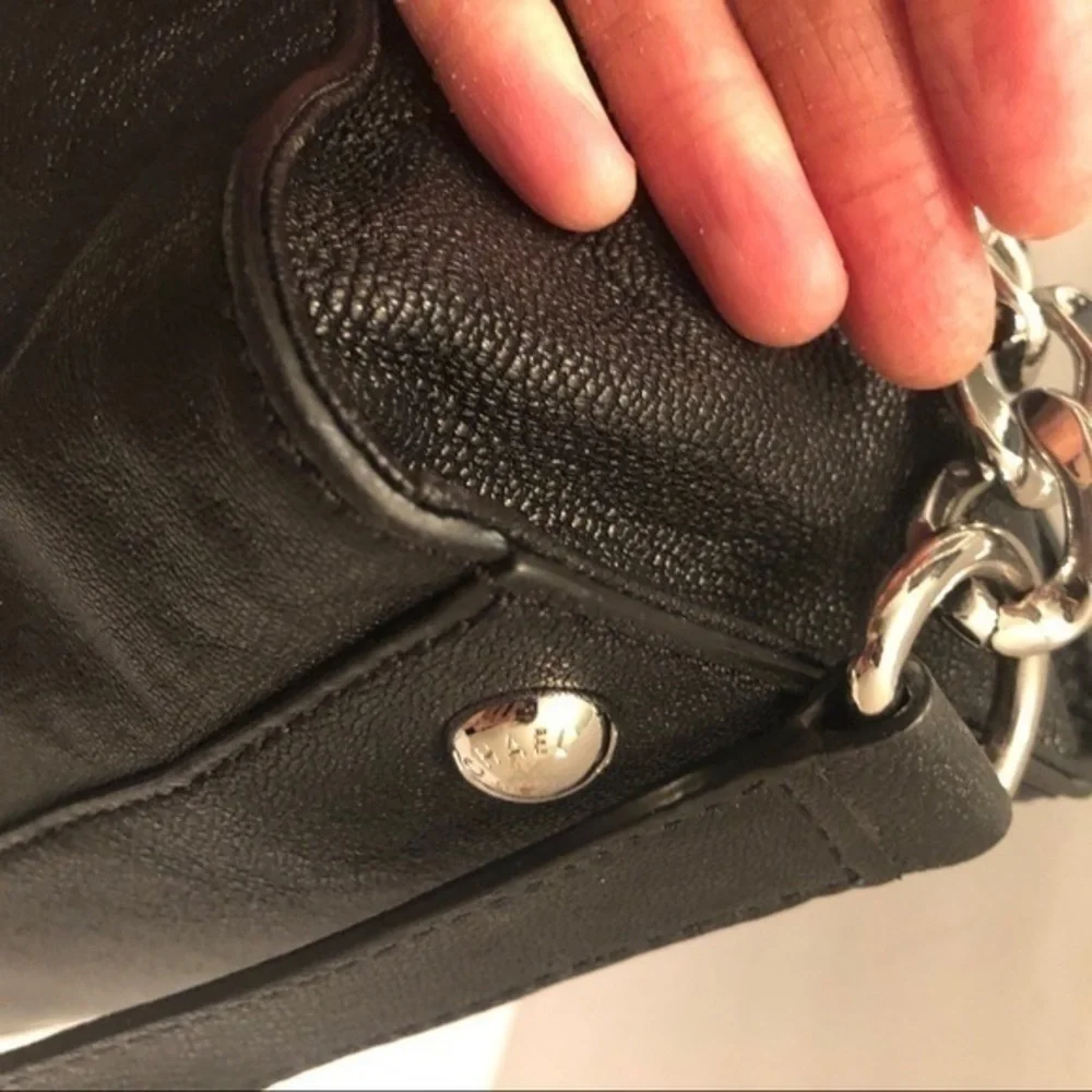 Michael kors black leather Hamilton satchel bag